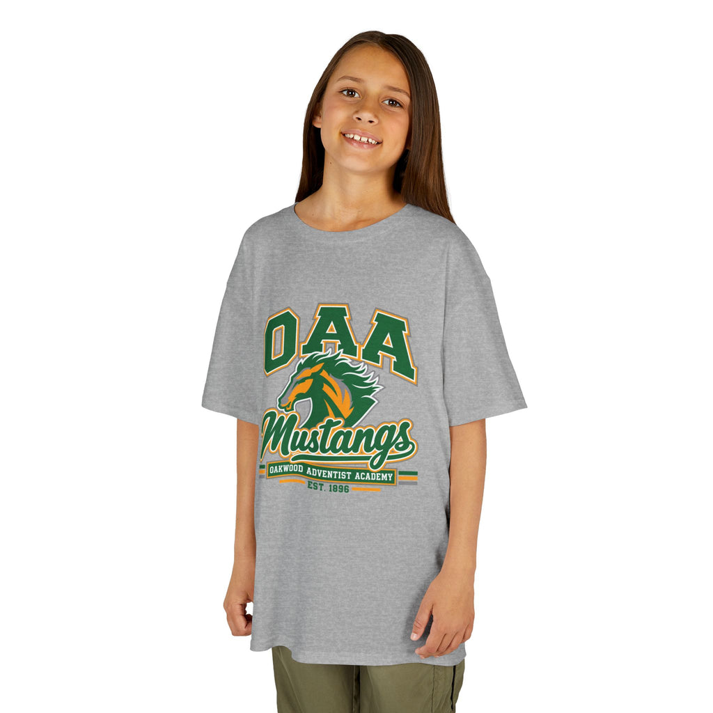 Kids Tee — OAA Mustangs School Spirit Shirt (Mustang Logo)