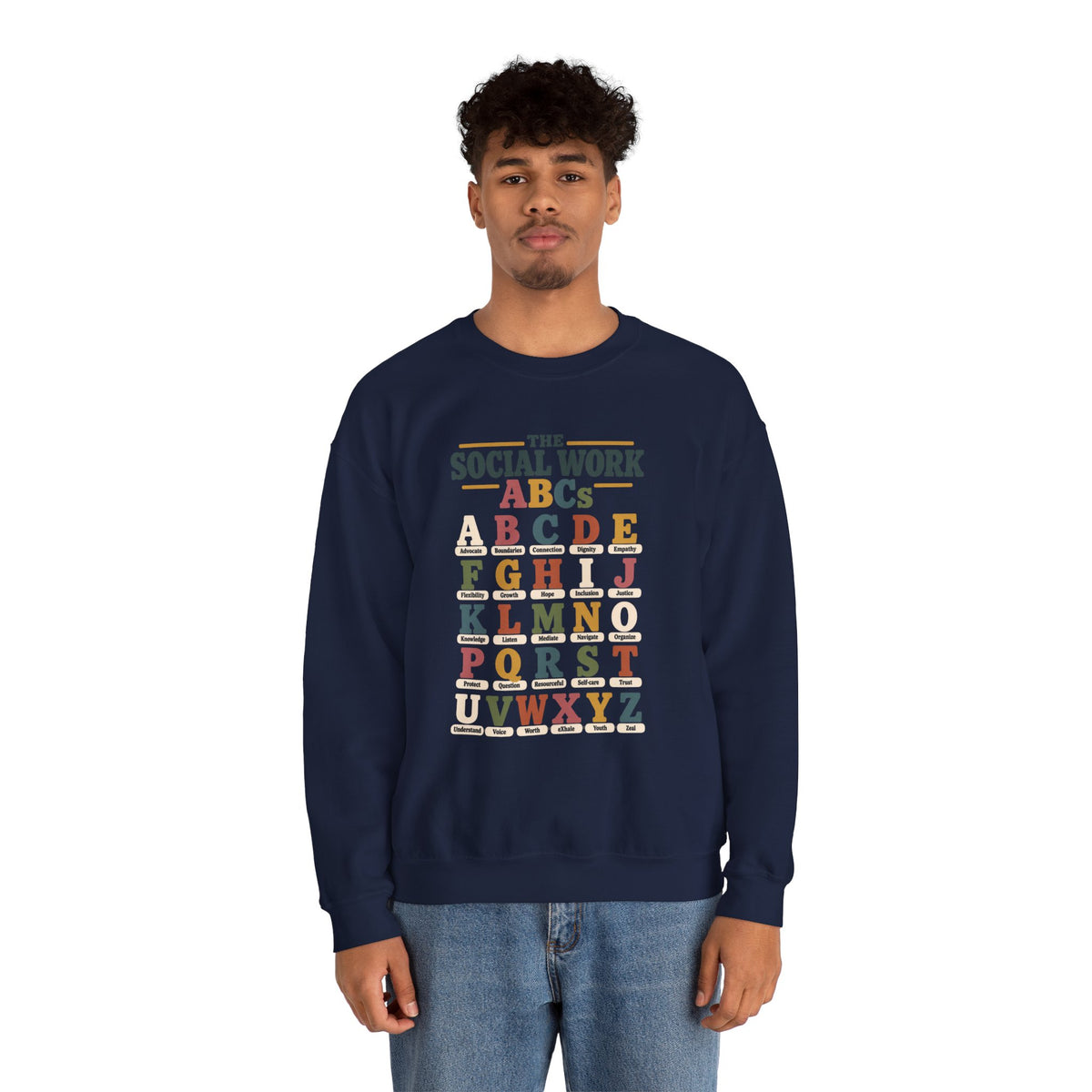 Social Work ABCs Crewneck Sweatshirt