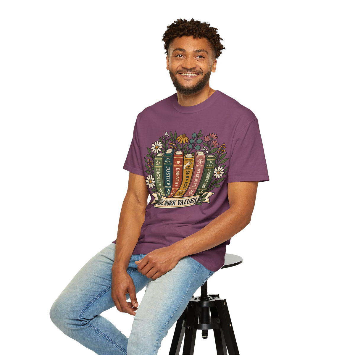Social Work Values T-Shirt — Floral Books Design