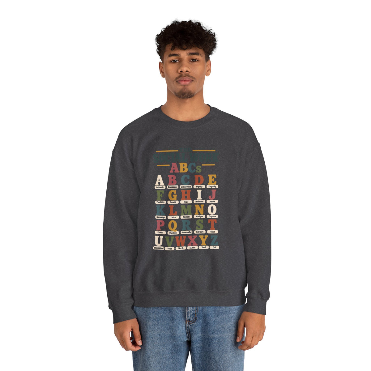 Social Work ABCs Crewneck Sweatshirt