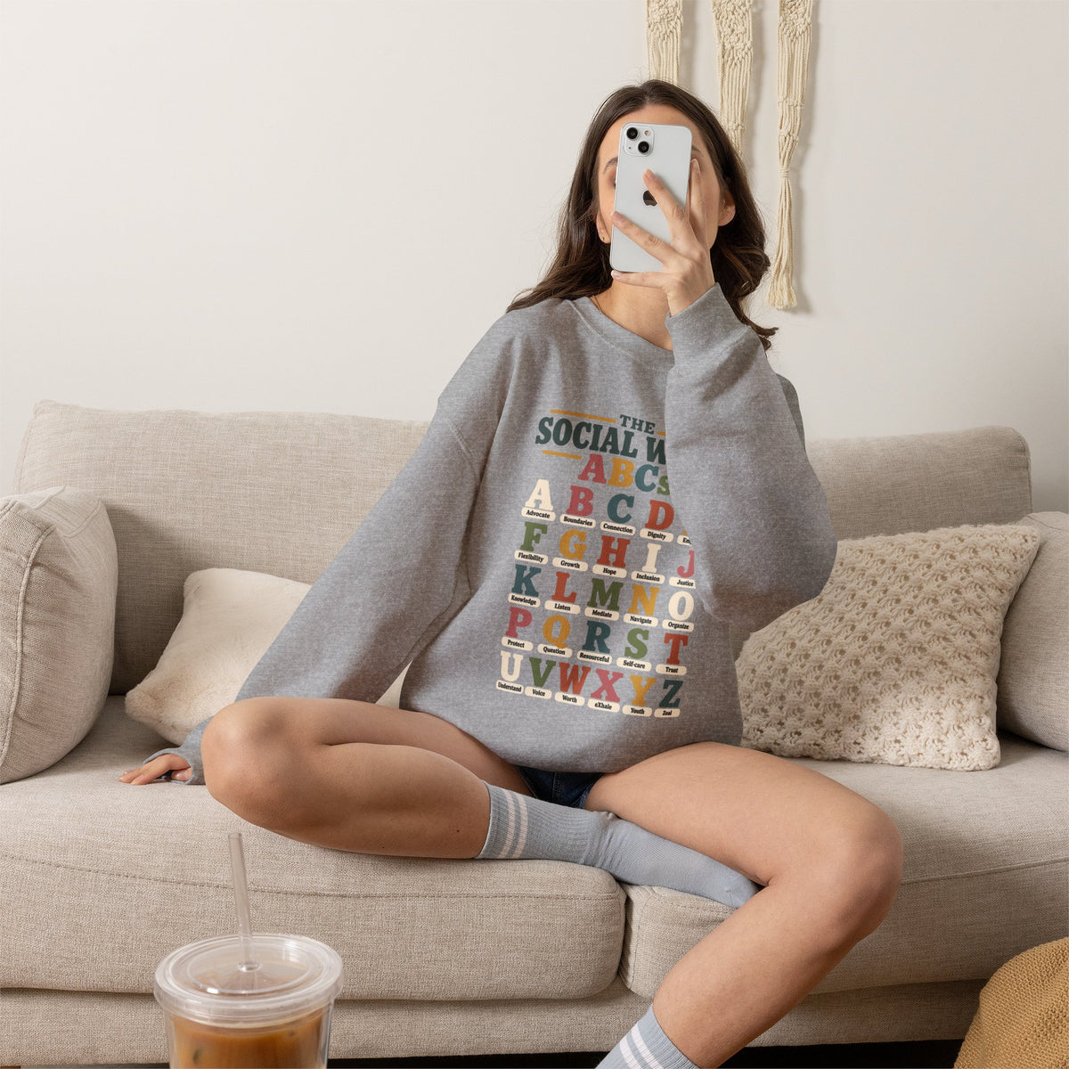 Social Work ABCs Crewneck Sweatshirt