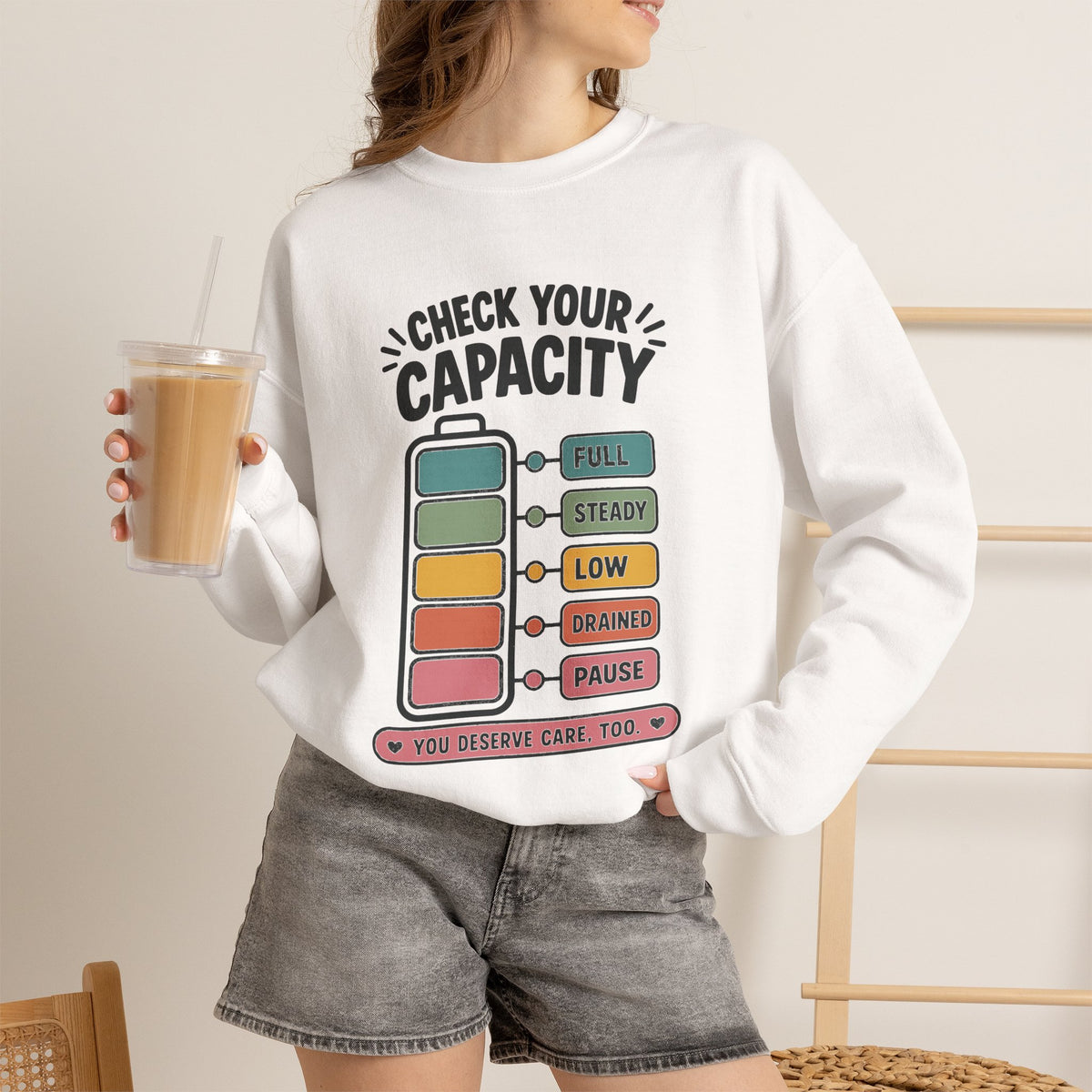 Check Your Capacity Crewneck Sweatshirt
