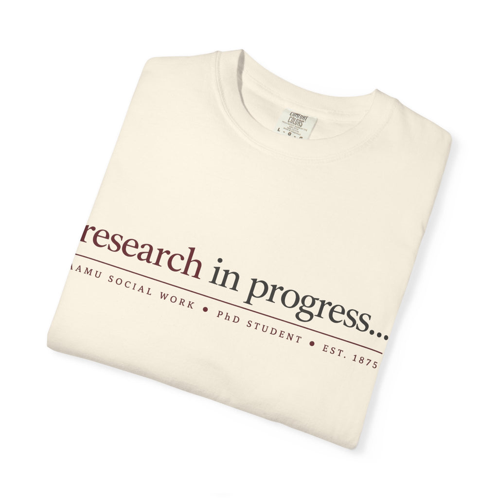 Research In Progress T-Shirt — 'research in progress...' Casual Academic Tee
