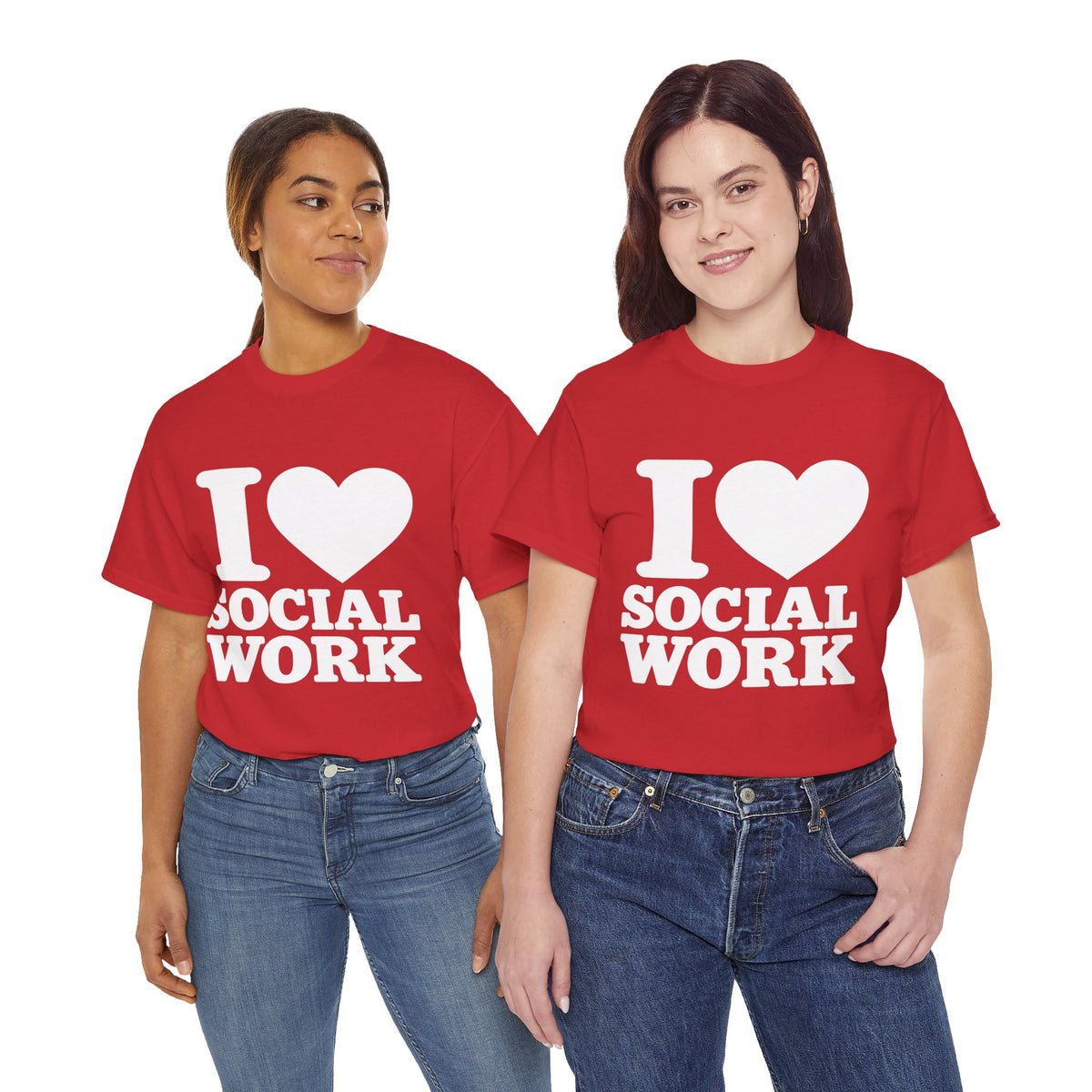 I Love Social Work (White INclUnisex Heavy Cotton Tee