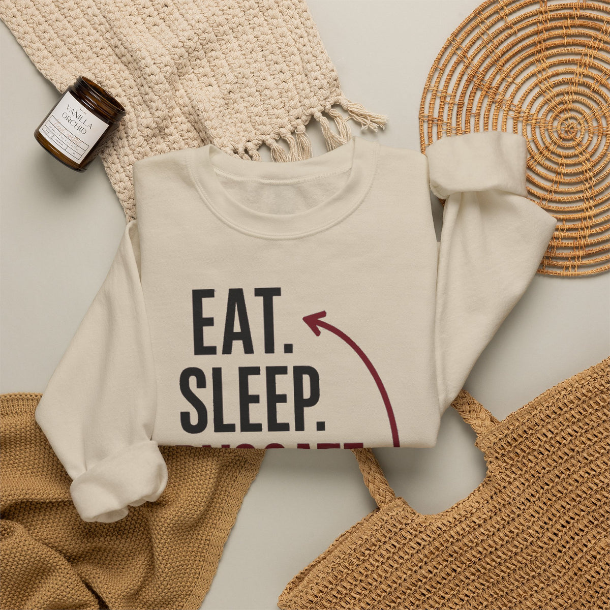 Eat. Sleep. Advocate. Repeat. Crewneck Sweatshirt