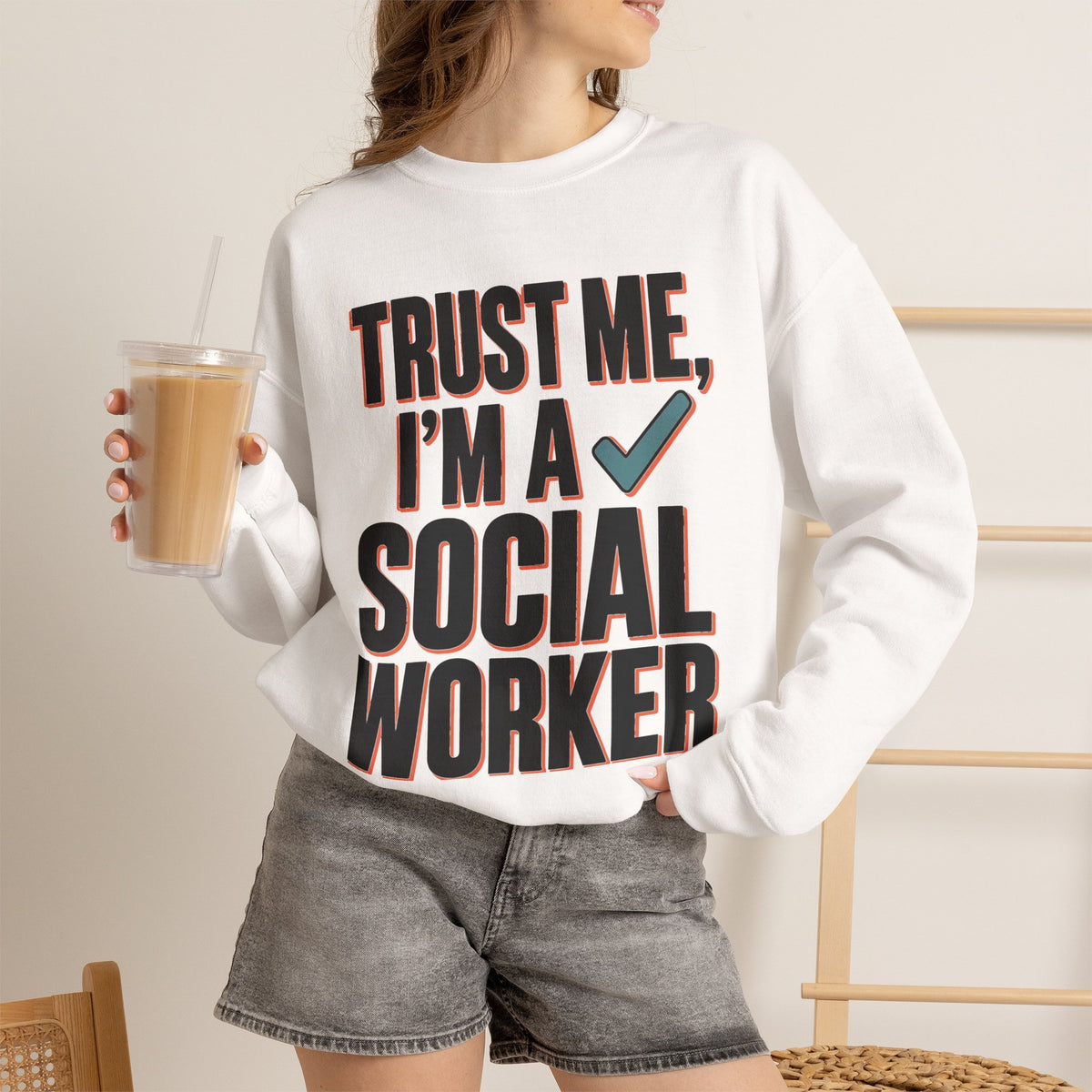 Trust Me, I'm a Social Worker Crewneck Sweatshirt