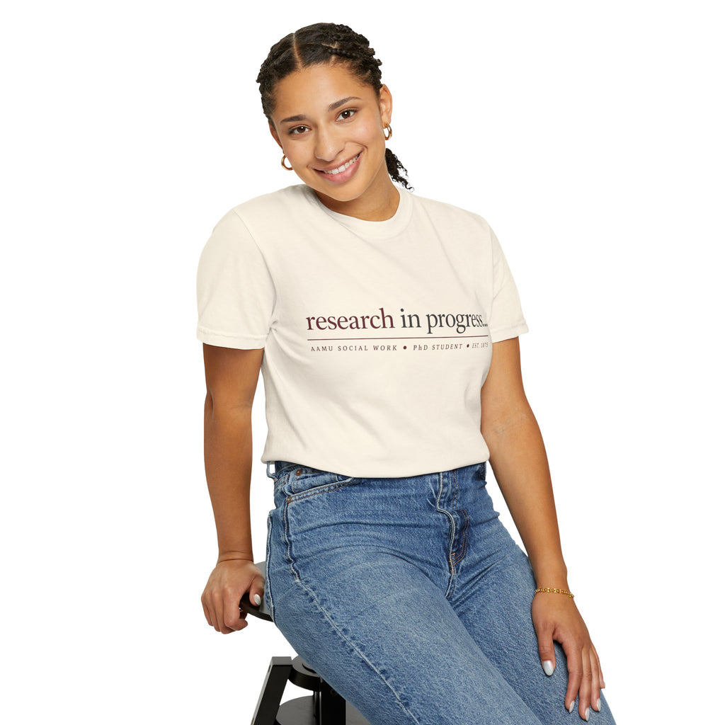 Research In Progress T-Shirt — 'research in progress...' Casual Academic Tee