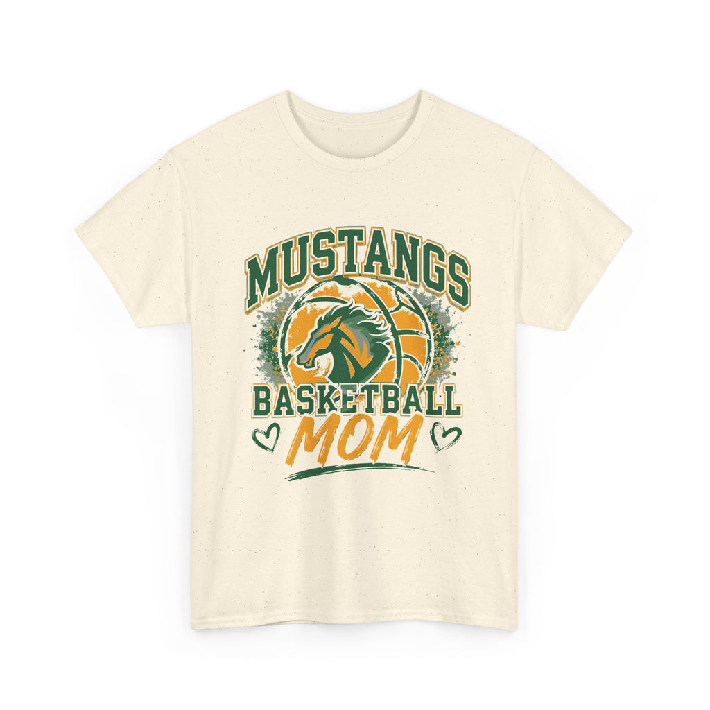 Mustangs Basketball Mom T-Shirt — School Team Spirit Tee