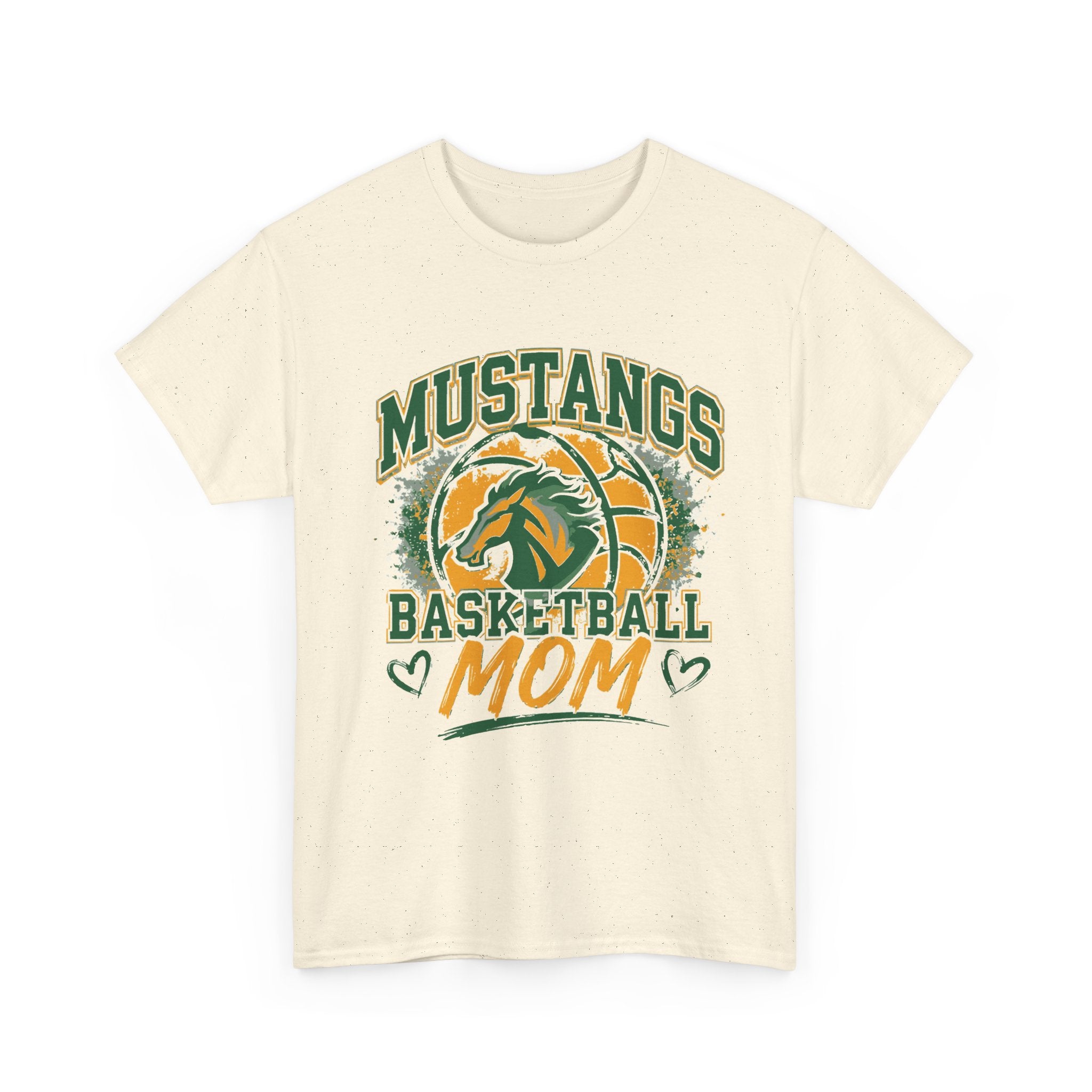 Mustangs Basketball Mom T-Shirt — School Team Spirit Tee