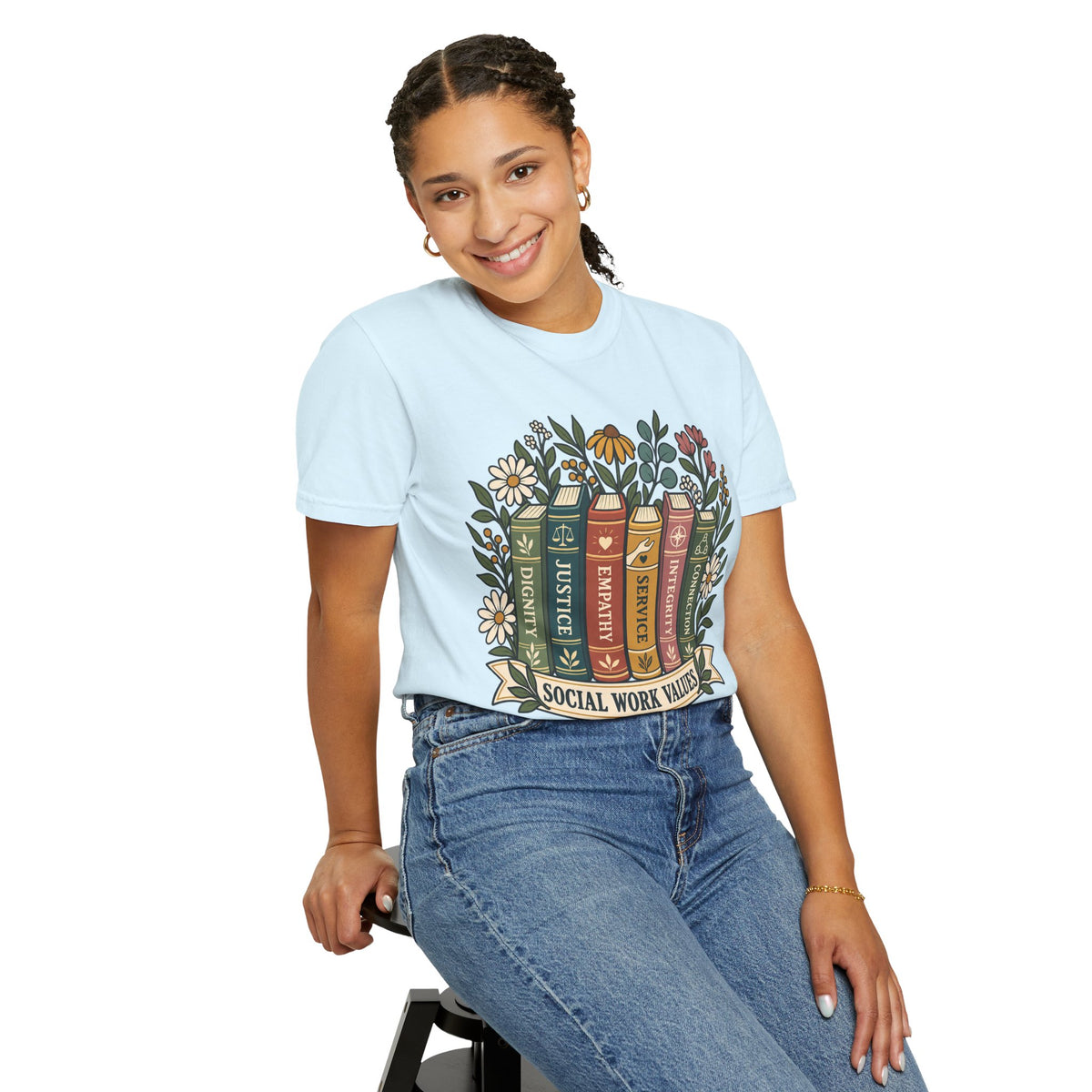 Social Work Values T-Shirt — Floral Books Design