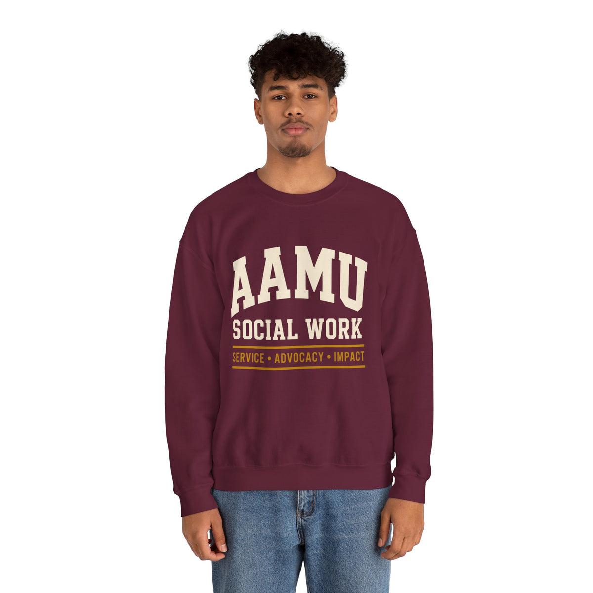 AAMU Social Work Crewneck Sweatshirt — Service • Advocacy • Impact