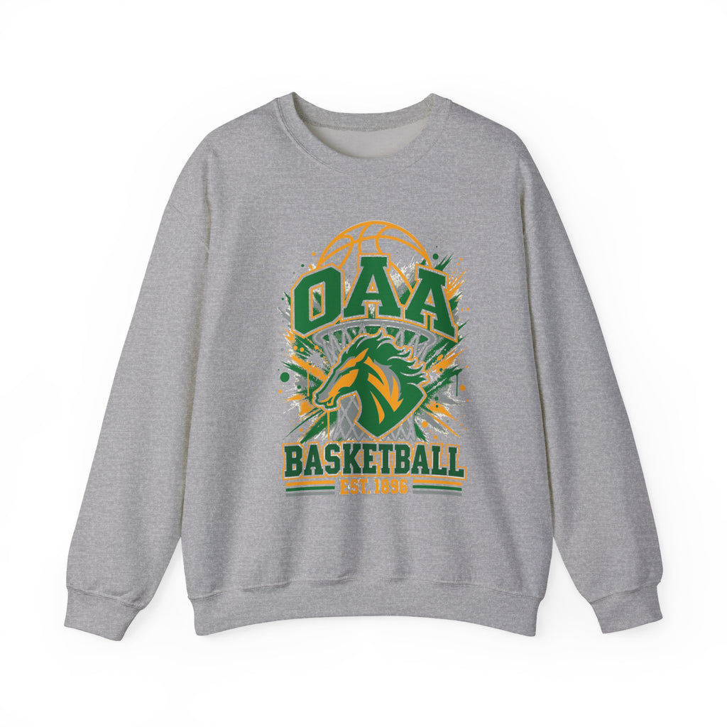 OAA Basketball Crewneck Sweatshirt — Vintage Mascot Team Pullover