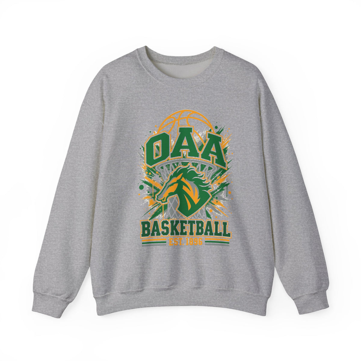 OAA Basketball Crewneck Sweatshirt — Vintage Mascot Team Pullover