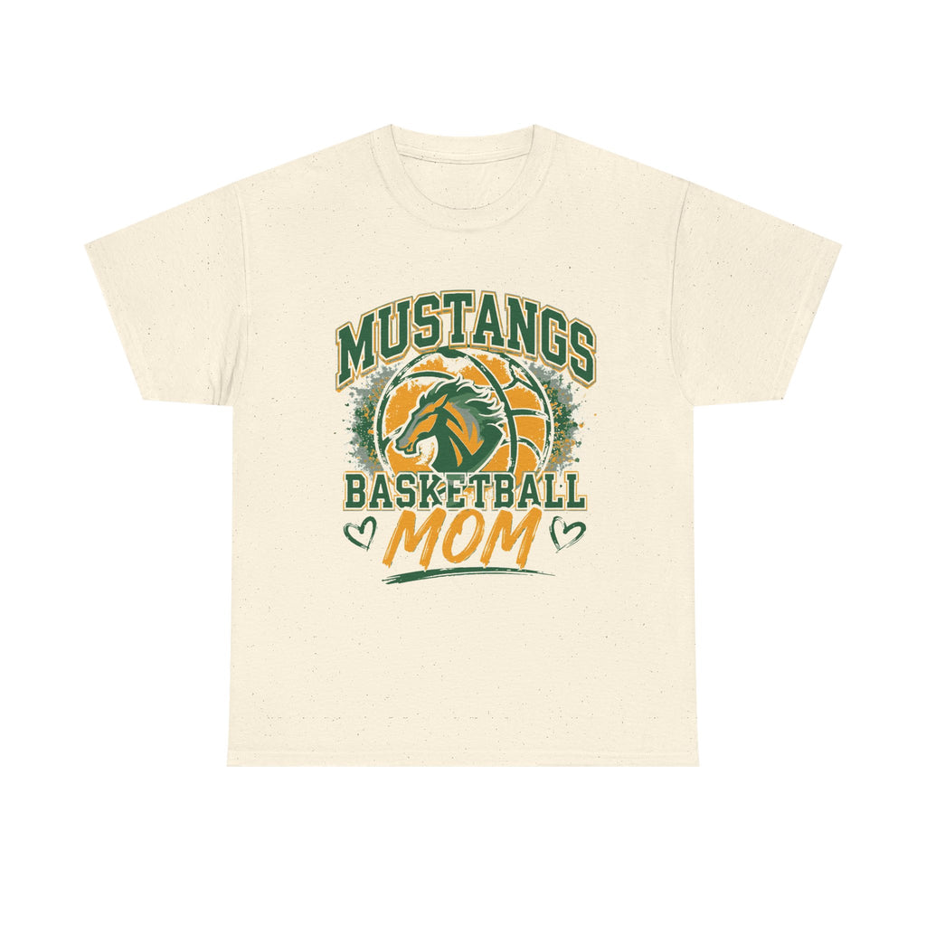 Mustangs Basketball Mom T-Shirt — School Team Spirit Tee