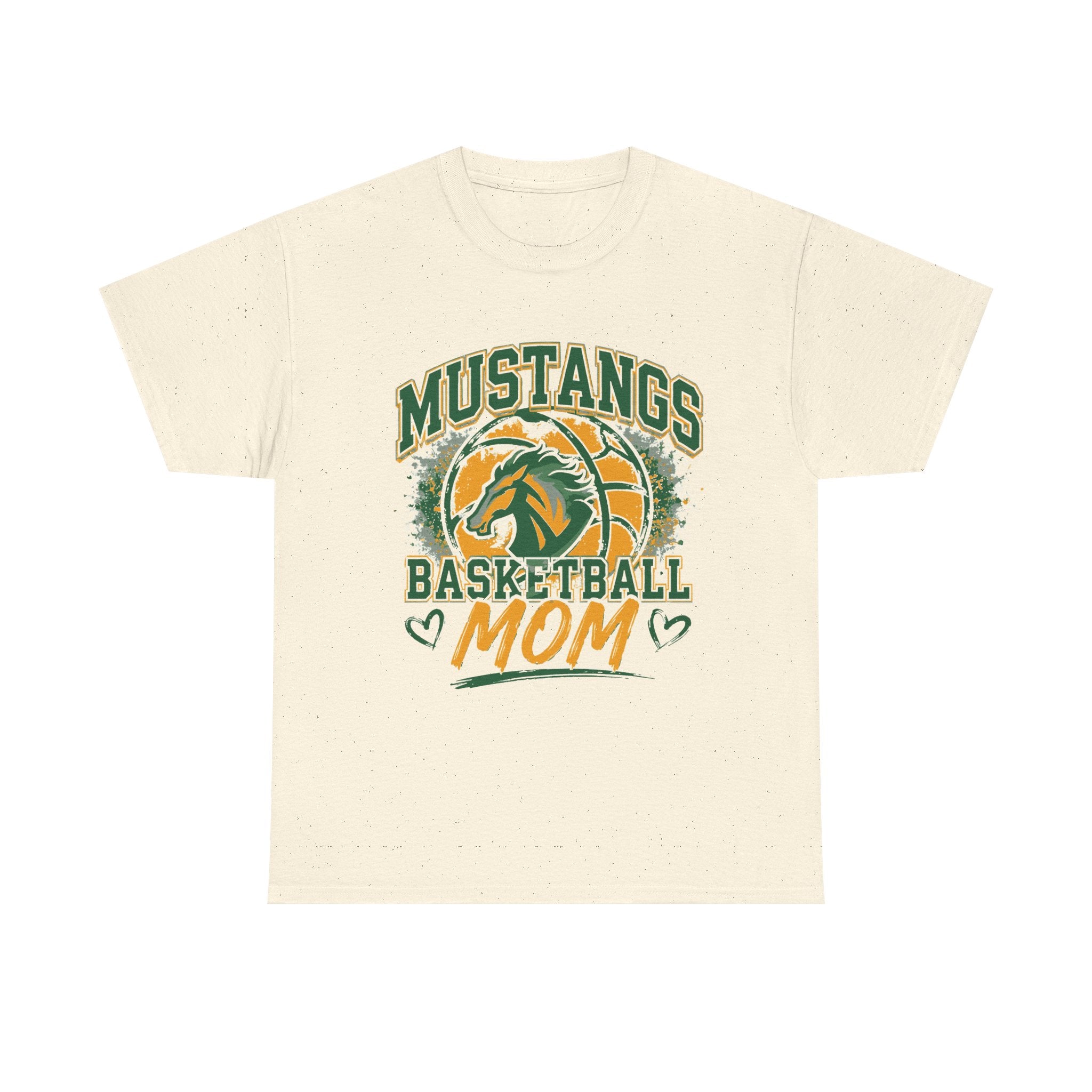 Mustangs Basketball Mom T-Shirt — School Team Spirit Tee