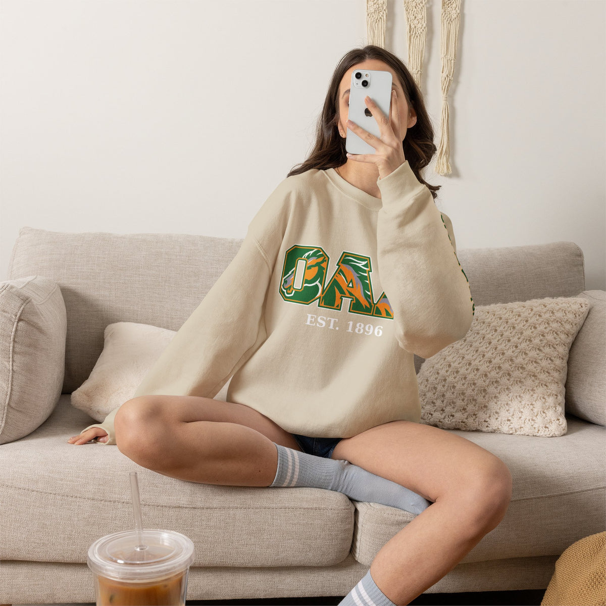 OAA Sweat Shirt with Mustang Sleeve