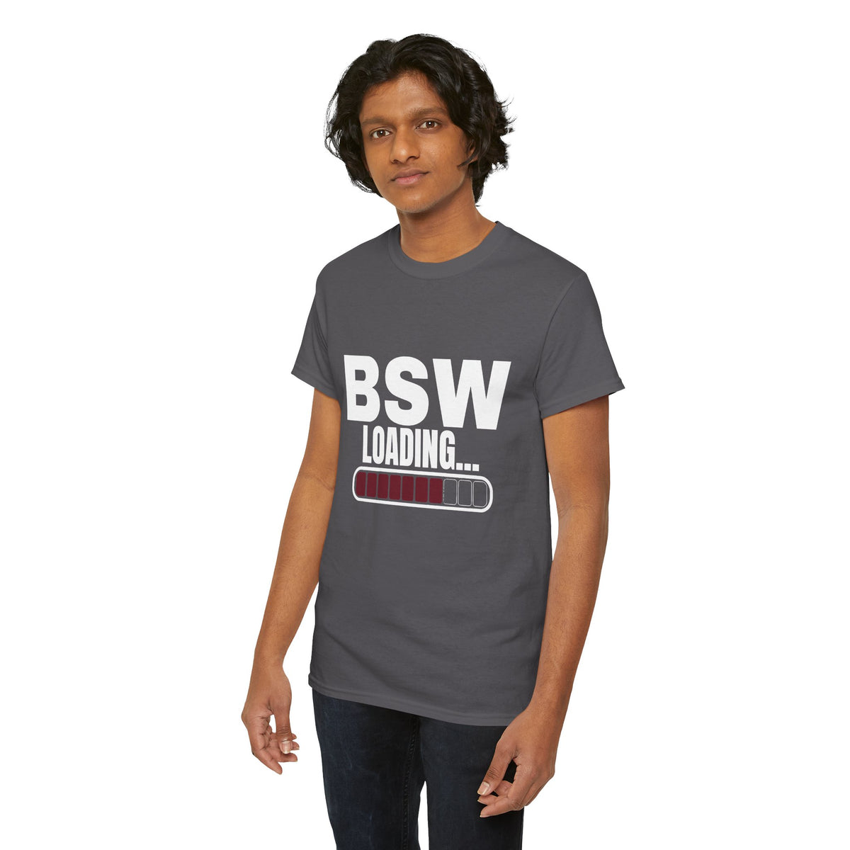 BSW Loading T-Shirt — Funny Progress Bar Tee for Students & Graduates