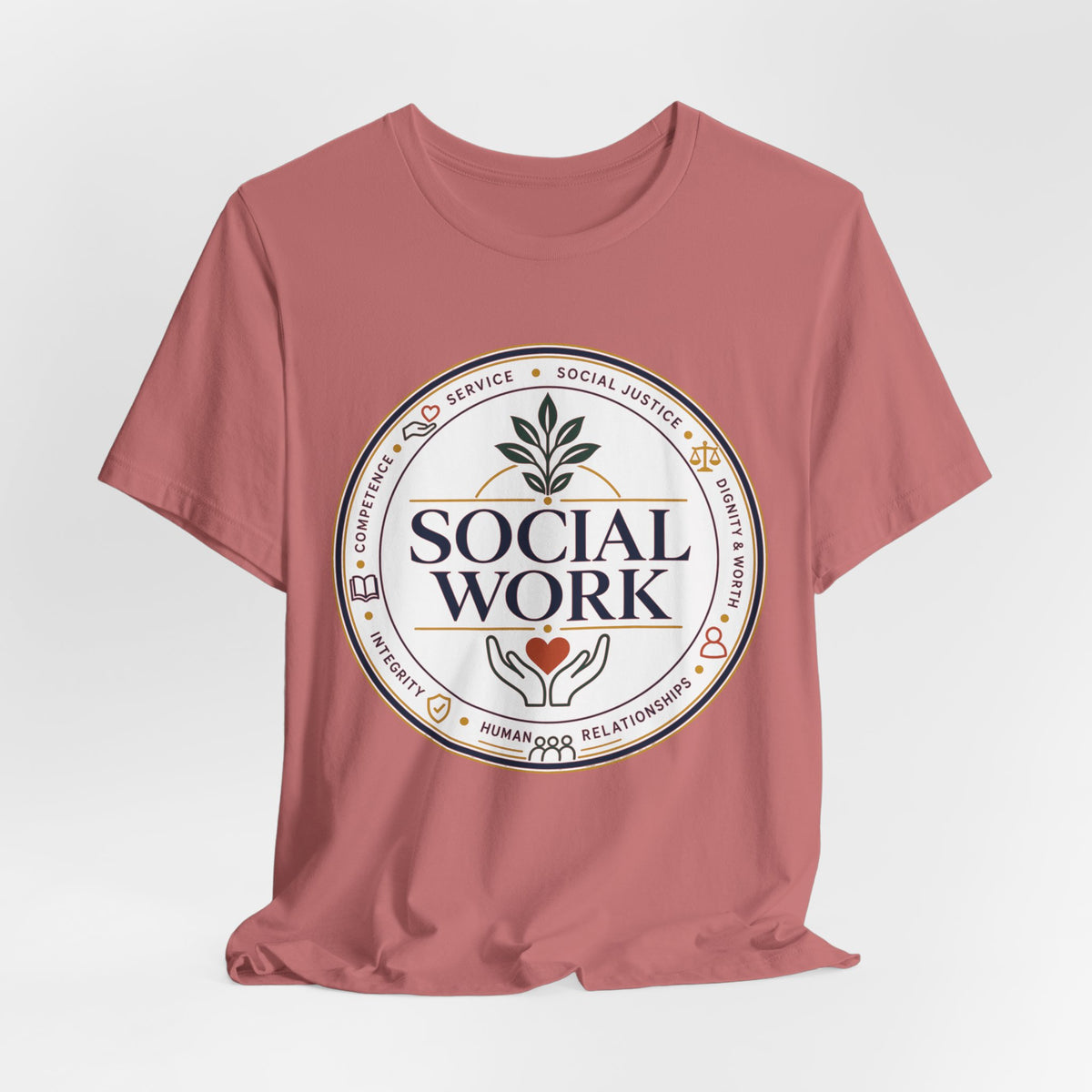 Social Work Core Values T-Shirt — Vintage Emblem