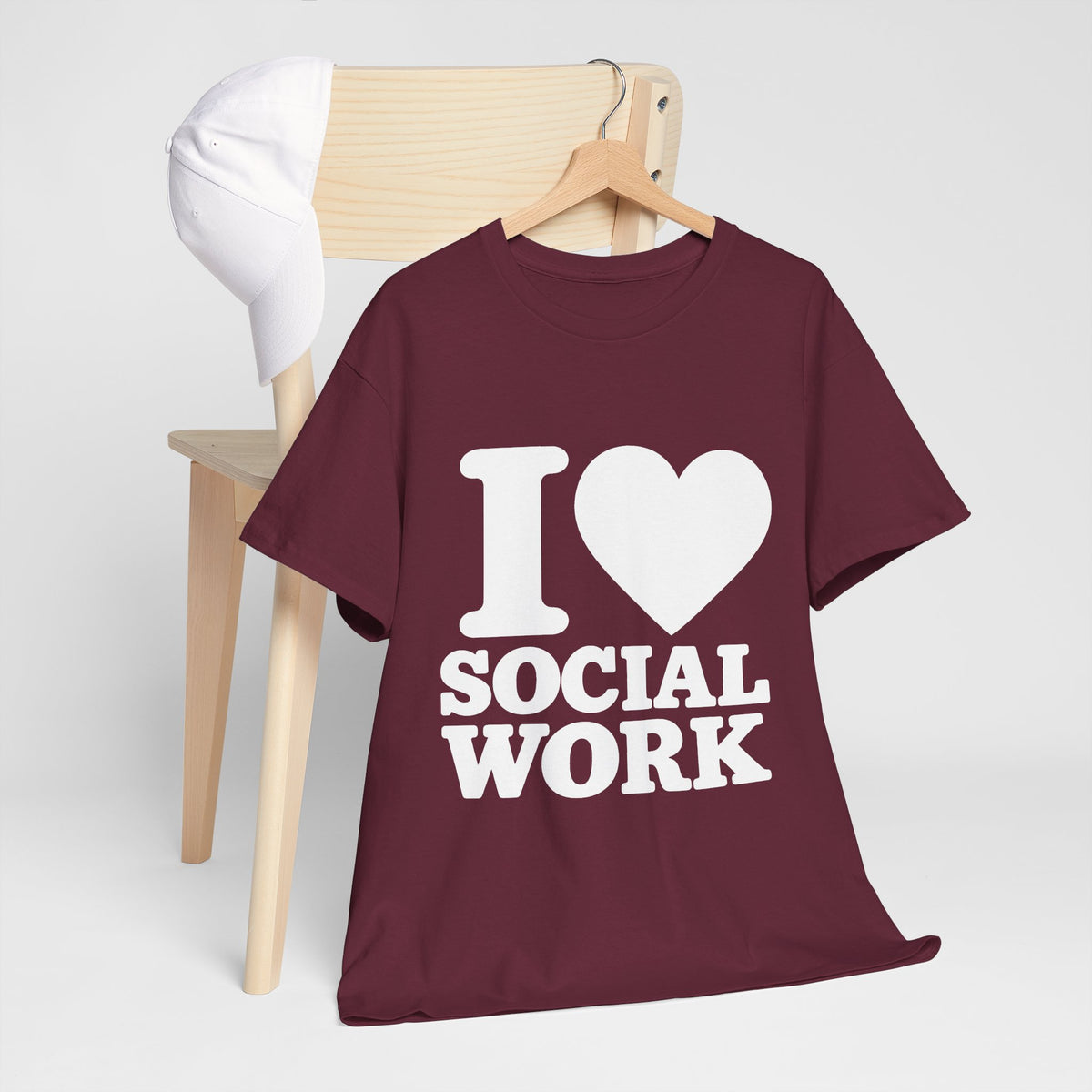 I Love Social Work (White INclUnisex Heavy Cotton Tee