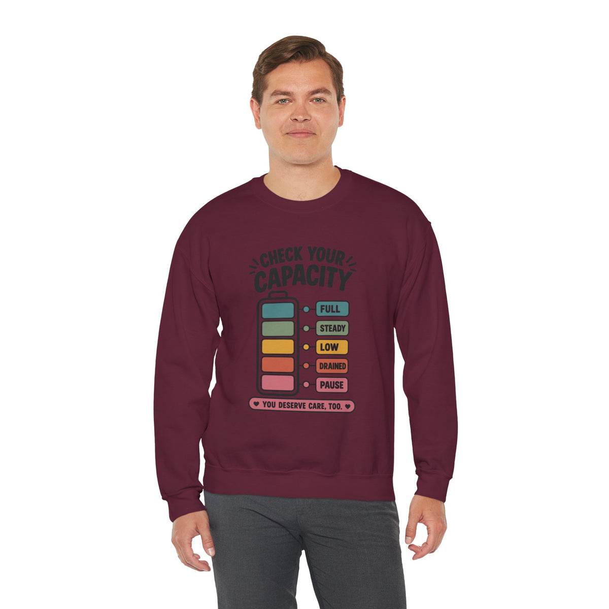 Check Your Capacity Crewneck Sweatshirt